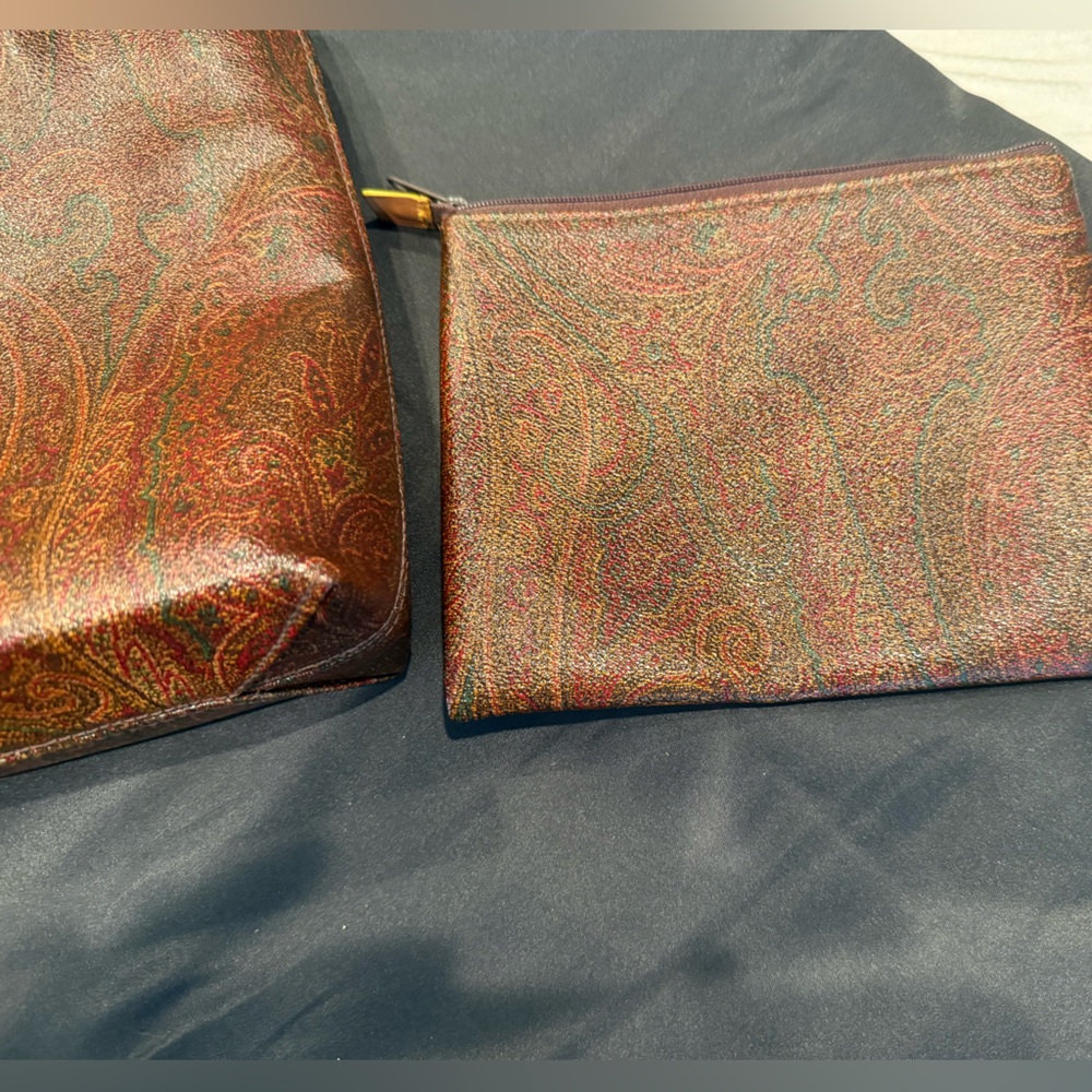 ETRO Paisley Pattern E Logo Plastic Handle PVC Pouch
Handbag (2PIECE) - Picture 5 of 16